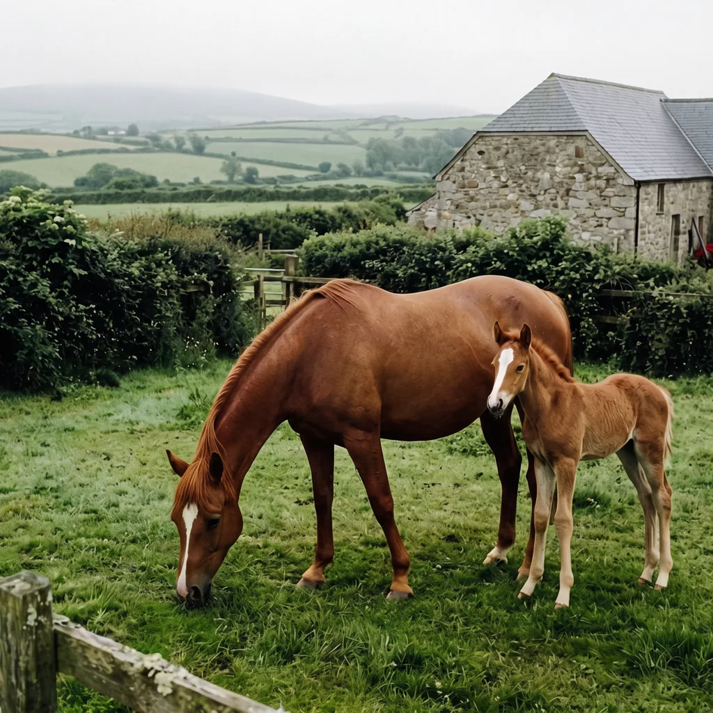 Élevage de chevaux au La Ferme des Maisons Rouges, Chabrignac